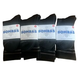 Bombas Classic  Black Socks Lot of 4 M